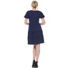 Women's Short Sleeve V-neck and Ruffle Sleeve Tiered Dress - White Mark - 4 of 4
