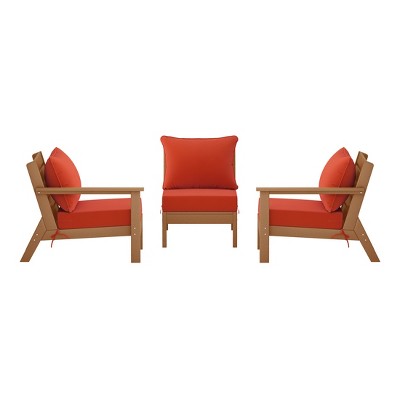 WestinTrends Avalon Outdoor Patio HDPE Sectional Sofa with Patio Cushions