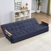 Mjkone Muti-Functional Folding Floor Sofa Bed,3-Seater/2-Seater/1-Seater Lazy Futon Sofa with Pillows,6 Position Adjustable Backrest - 4 of 4