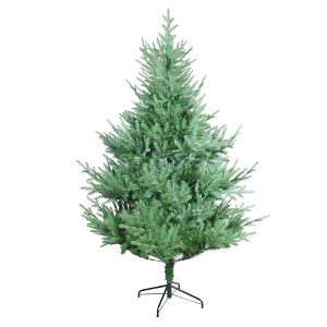 NAYSAYE Artificial Tree 7FT Curved Christmas Tree Full Branch Pine Decoration for Holiday Home, Green, 28"*28"*84" - 1 of 4
