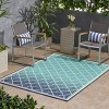 Laguna Ombre Outdoor Rug Blue/Ivory - Christopher Knight Home - 3 of 4