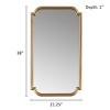 VYNXARIA 38"x21" Gold Scalloped Wood Wall Mirror for Entryway, Living Room, Bedroom, Clothing Shop - 3 of 4