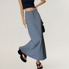 Anna-Kaci Women's High Waist Maxi Skirt with Belt Loops, Clean Front Seams, Structured Waistband - 3 of 4