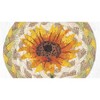 Earth Rugs Sunflower Printed Coaster – 5"x5" Braided Jute Square, Rustic Farmhouse Floral Accent - 3 of 3