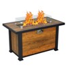44 Inch Propane Fire Pit Table, 50000BTU Rectangle Fire Table with Cover & Rain Cover, Sturdy Steel and Iron Fence Surface, CSA Safety Certified - 3 of 4