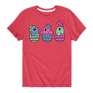 Boys' - Instant Message - Chicks In Eggs Short Sleeve Graphic T-Shirt - 1 of 4