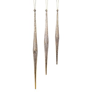 Melrose Gold and Silver Ombre Drop Ornament (Set of 6) - 1 of 3