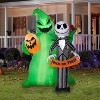 Nightmare Before Christmas Airblown Inflatable Jack Skellington w/Oogie Boogie Scene Disney , 6.5 ft Tall - 2 of 4