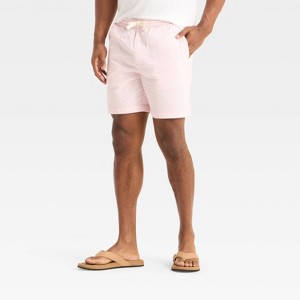 Men’s 7" Regular Fit Seersucker Pull-On Shorts - Goodfellow & Co™ - 1 of 3