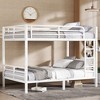 Okak 82.7/77.56IN Bunk Bed with Metal Frame, Space-Saving Bed Frames with Ladder and Safety Guardrails, Twin Bed for Kid - 2 of 4