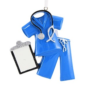 Polarx 3.5 Inch Occupations In Scrubs Christmas Tree Ornament , Christmas Decor Nurse Doctor Health Care (1PC) - 1 of 4