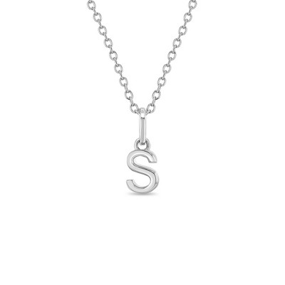 Girls' Tiny Initial Letter Sterling Silver Necklace - In Season Jewelry