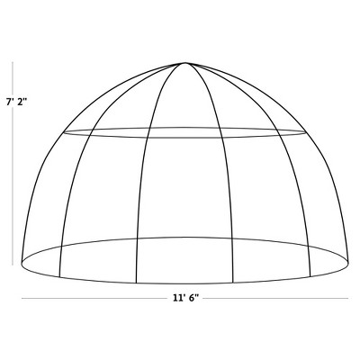 Large Clear PVC and Fiberglass Walk-In Greenhouse
