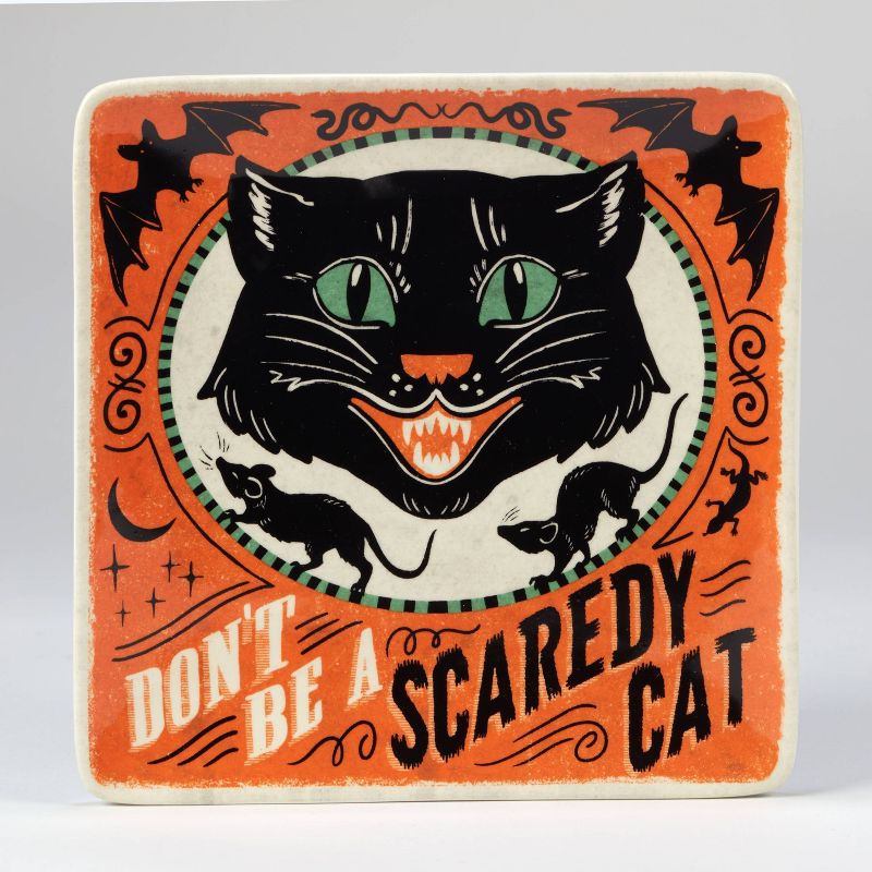 9&#34; Earthenware Scaredy Cat Dessert Plates - Certified International, 4 of 10