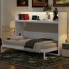 Whisen Twin-Size Murphy Bed with Built-In Bookshelf & Storage – Space-Saving, Sturdy LVL/MDF Design, No Box Spring Needed - 3 of 4