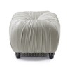 Gracie Pleated Decorative Ottoman Satin, Flint Grey Satin - 2 of 4