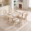 NicBex French Country Dining Chairs Set of 2 with Upholstered/Nature Rattan Backrest,Rustic Weathered Kitchen Chairs,Living Room Chairs - 3 of 4