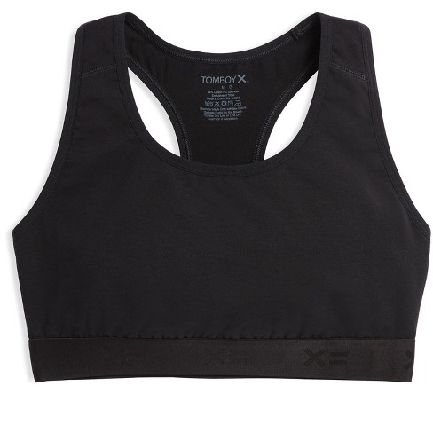 Tomboyx Racerback Bra, Cotton Comfort Wireless X= Black Large : Target