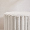 Hrinhom 22.1"W Faux Fur Round Ottoman, Footstool with Metal Legs - 4 of 4