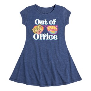 Girls' - Barbie - Out of Office Fit & Flair Cap Sleeve Dress - 1 of 2