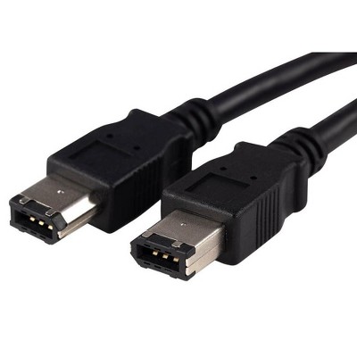 Monoprice FireWire iLink DV Cable - 15 Feet - Black | IEEE-1394 6-pin Male to 6-pin Male