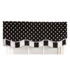 Glory Dotty Style High Quality 3" Rod Pocket Valance 50" X 16" Black by RLF Home - image 2 of 4