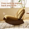 CAVINAS Corduroy Glider Rocking Chair with Retro Striped Pattern,Modern Upholstered Rocking Chairs,Nursery Accent Chair for Bedroom - 2 of 4