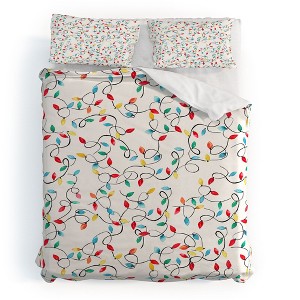 Ninola Design Christmas lights Duvet Cover + Pillow Sham(s) - Deny Designs - 1 of 4