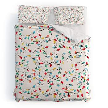 Ninola Design Christmas lights Duvet Cover + Pillow Sham(s) - Deny Designs