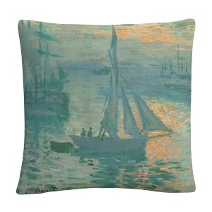 Monet  16 X 16 Decorative Throw Pillow by Trademark Fine Art - 1 of 4