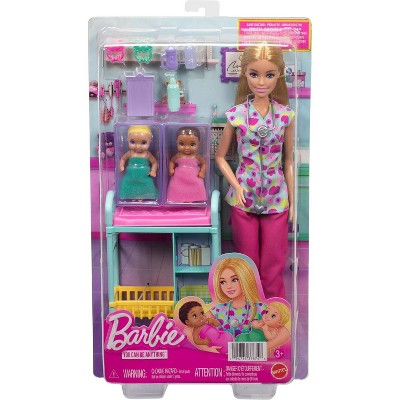 Детские куклы Barbie Careers Baby Doctor Playset with Blonde Fashion Doll, 2 Baby Dolls, Exam Table & Accessories — фото 6