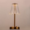 DORESshop 13 in. Industrial I-Shape LED Table Lamp, 3W Built-in LED, Tri-Color 2700K/4000K/5000K, Gold Finish - 4 of 4