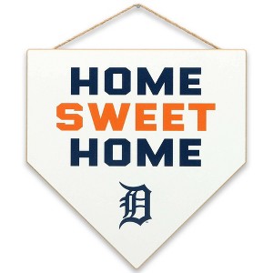 MLB Detroit Tigers Home Sweet Home Hanging Wood Wall Decor - 1 of 4