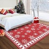 Christmas Area Rug, Xmas Tree & Snowflake Carpet, Washable Non-Slip Stain-Resistant Holiday Decorative Floor Cover - 4 of 4