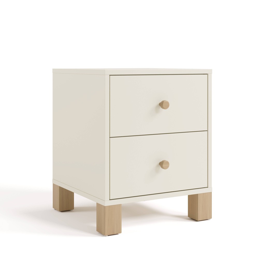 Photos - Storage Сabinet Storkcraft California Nightstand - Frosted Oat/Driftwood