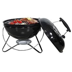 SUGIFT 14-Inch Portable Outdoor Charcoal Grill, Black - 1 of 4