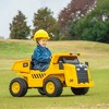 Qaba Caterpillar Licensed 12V Electric Ride on, Excavator Kids Tractor Ride on w/ Remote, Bucket, Shovel, Music, Loudspeaker for Ages 3-6, Yellow - 3 of 4