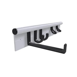 Hang It Simple 18in Wall-Mounted Storage System with Adjustable Hooks – Heavy-Duty Organizer for Tools, Brooms – Ideal for Garages & More - 1 of 4