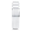 Pompeii3 1/8 ct TDW Mens Brushed Diamond Wedding Ring 10k White Gold - 3 of 4