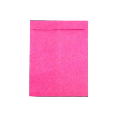 JAM Paper 10 x 13 Tyvek Tear-Proof Open End Catalog Envelopes Fuchsia Pink V021380 - image 1 of 2