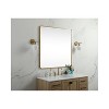 Elegant Lighting Soft corner metal square mirror 48x48 inch in Brass - 3 of 4
