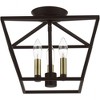 Livex Lighting Devone 3 - Light Semi-Flush Mount in  Bronze/Antique Brass - 4 of 4
