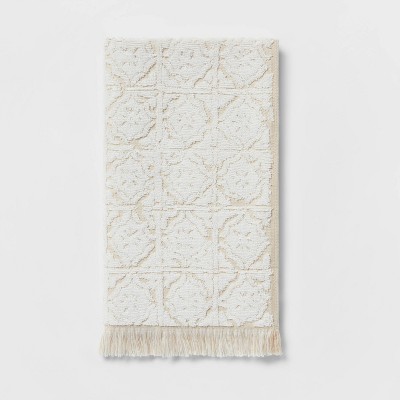 2pk Value Sculpted Tile Decorative Hand Towel Neutral - Threshold™