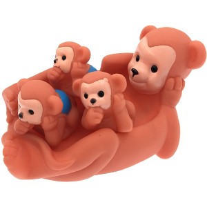 Playmaker Toys Rubber Monkey Family Set of 4 Baby Bath Toys - 1 of 1