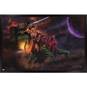 Trends International Mattel Masters of the Universe: Revelation - He-Man & Battle Cat Framed Wall Poster Prints - 1 of 4