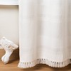 Textured Stripe Shower Curtain White - Hearth & Hand™ with Magnolia - image 3 of 3