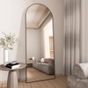 56 Inch Arch Mirror Floor Mirror with Stand Black Full Body Standing or Leaning Mirror for Bedroom Living Room - 3 of 4