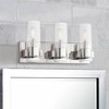 Minka Lavery Modern Wall Light Chrome Hardwired 18" 3-Light Fixture Clear Glass Shade for Bathroom Vanity Living Room Hallway - 2 of 3