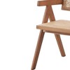 Acme Furniture 20" Valentina Dining Chair Rattan and Natural Finish : Set of 2, Upholstered Leather, No Assembly Required - 4 of 4