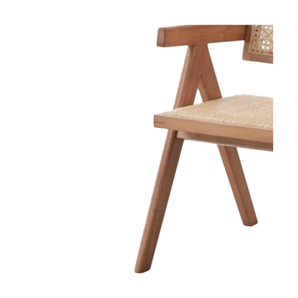 Acme Furniture 20" Valentina Dining Chair Rattan and Natural Finish : Set of 2, Upholstered Leather, No Assembly Required - thumbnail 4